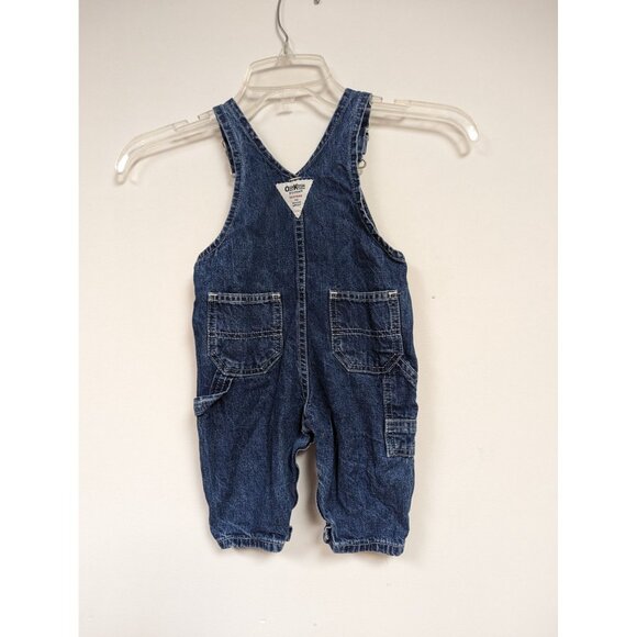 OshKosh B'Gosh Vestbak Toddler Boys Denim Overalls Bibs Size M Medium - Picture 2 of 4